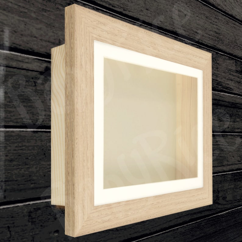 square solid oak box display frame, deep shadowbox, lots of sizes