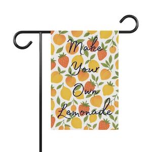 Garden & House Banner for Outdoor Decor, Lemonade Themed Garden Flag, Summer Home Decor, Patio Decoration, Unique Gift Idea