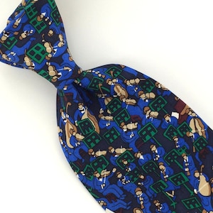 Alynn Blue Maroon Maestro Please Novelty Silk Mens Neck Tie N2-3 Excellent Cravate de fantaisie Corbata de la novedad A!