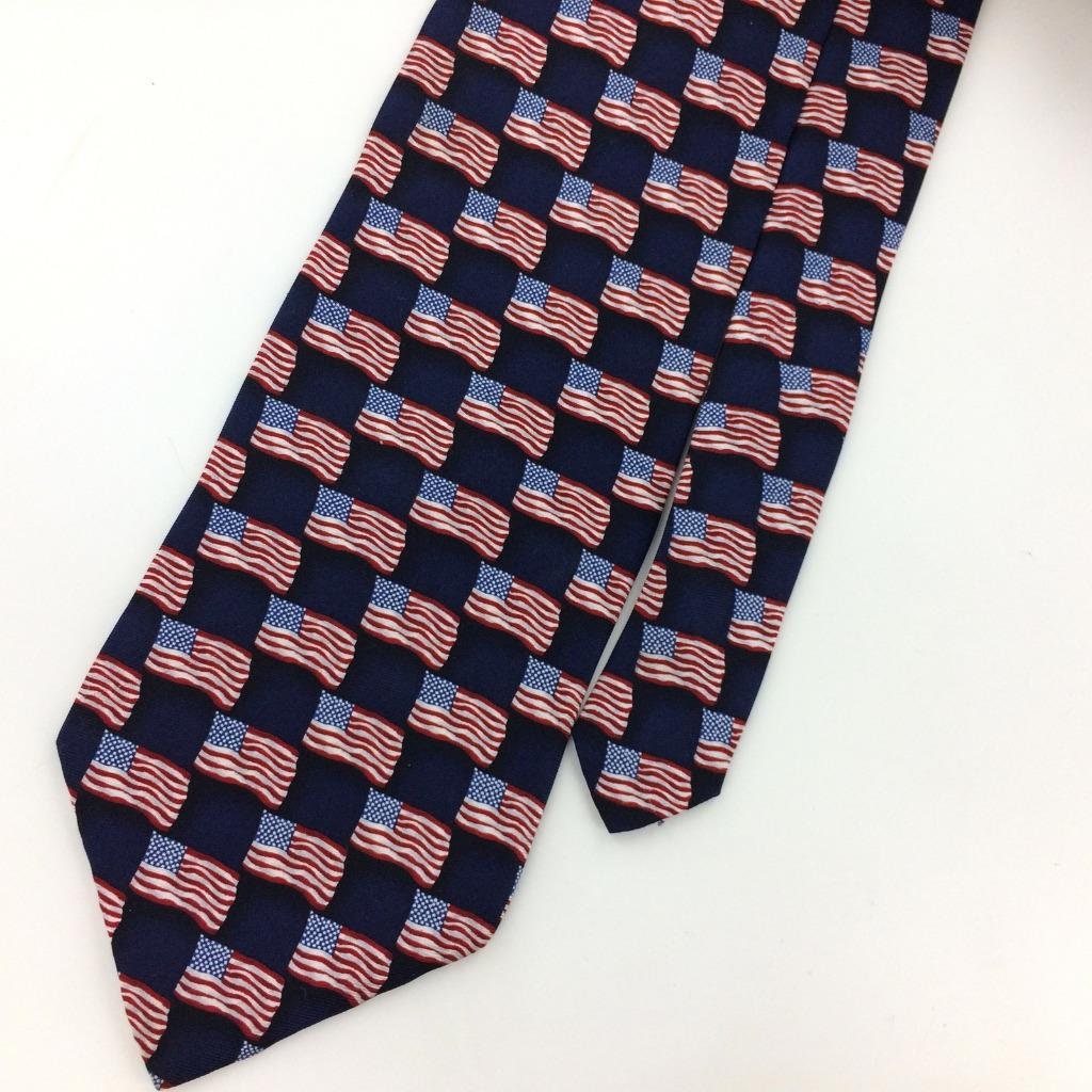 Viscount Usa Tie Flag Red Stars Stripes Silk Necktie In14 294 Ties ...