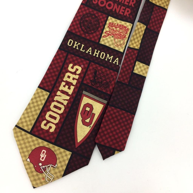 Eagle Wings Tie Oklahoma Sooners Football Silk Necktie In14-272 Novelty Ties Excellent Cravate de fantaisie Corbata de la novedad