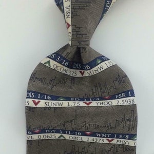 Ralph Marlin Tie USA Stock Broker/Market Tonal Stripe Ties Silk Necktie IN15-137