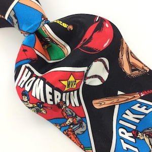 Addiction Tie Baseball Bat Ball Home Run Silk Necktie In14-268 Novelty Ties Excellent Cravate de fantaisie Corbata de la novedad qw