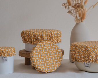 Geschirrüberzug aus beschichteter Baumwolle im skandinavischen Charlotte-Stil, gefüttert mit natürlicher Bio-Baumwolle