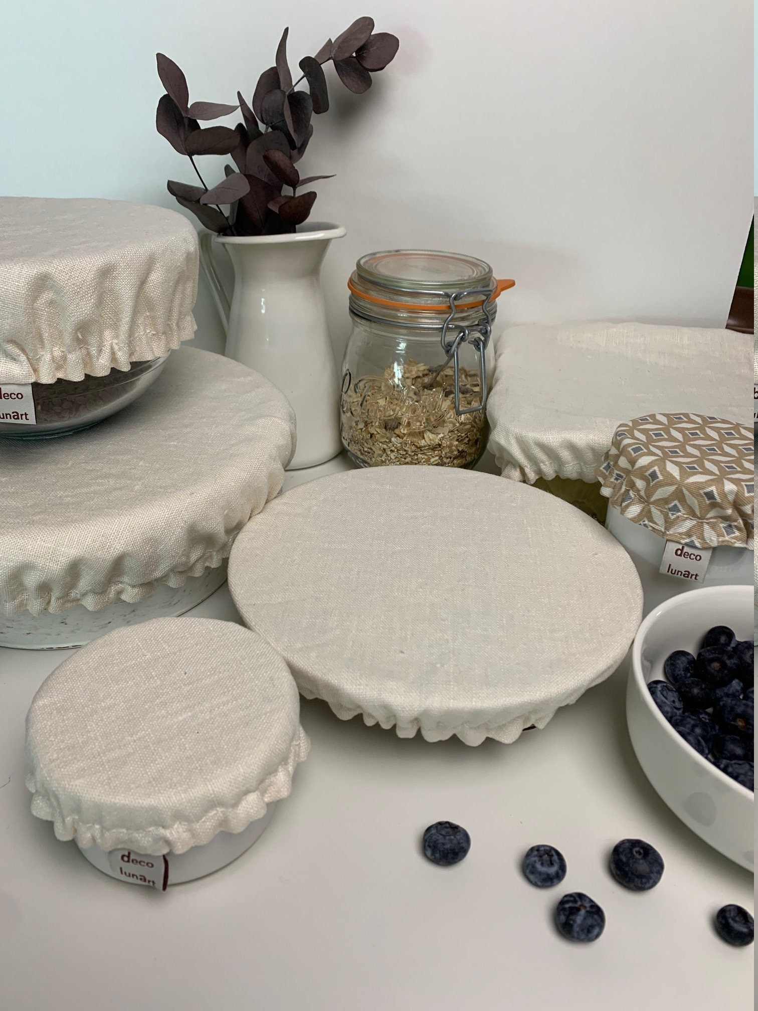 Charlotte Couvre -Plat en Lin Enduit Doublée Coton Bio Naturel