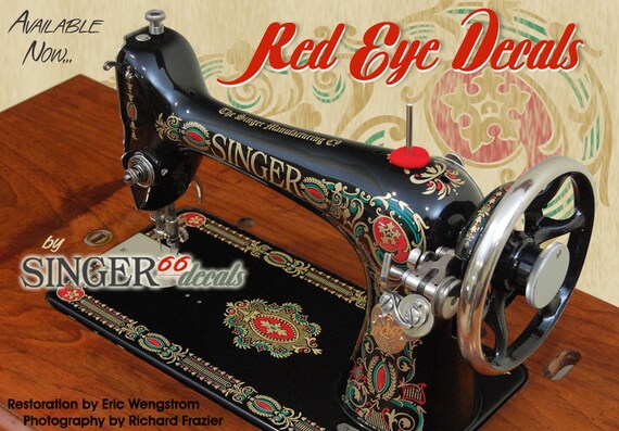 Restoration decals for antique sewing machine machine a coudre