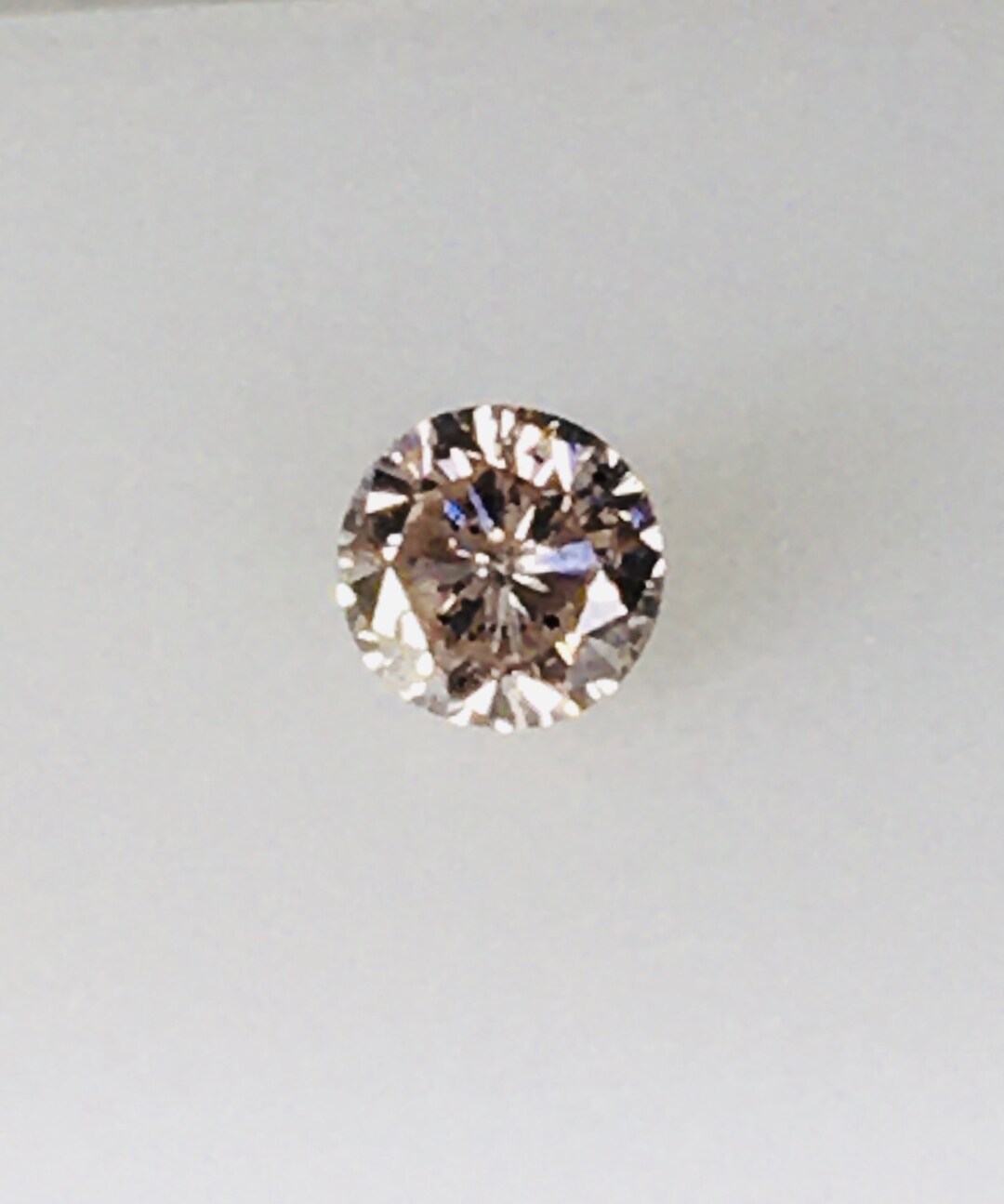 Natural Pink Diamond Round Brilliant Cut 0.13 Carat Untreated Loose