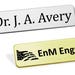 Heavy Gauge Military Style Metal Name Badge, Custom Engraved Uniform Name Badge, Fused Posts Made in USA