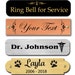 0.5" H x 2" W, Brass Nameplates, Metal Plate, Personalized Custom Engraved Tag, Plaque, Square Round Decorative Corners, Made in USA …