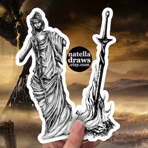 Elden Ring & Dark Souls Sticker Pack, Stake of Marika, Bonfire, Elden Ring Sticker, Dark Souls Sticker, Gaming sticker pack, art statue