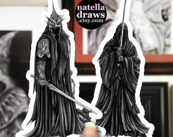 Witch King Sticker, Nazgul Sticker Pack, Ring Wraith Stickers, Halloween Fantasy King Rider Sticker, fantasy car decal, Dark Rider sticker