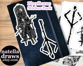 Lady Maria Bloodborne Sticker Pack, Hunter's Mark Sticker