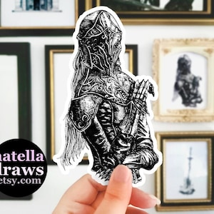 Dark Souls 3 Yuria of Londor Sticker, Dark Souls Car Decal Sticker