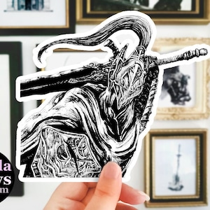 Artorias Sticker, Dark Souls Sticker, Artorias of the Abyss, Gaming Laptop Sticker, Medieval Knight Car Decal, Renaissance Sticker