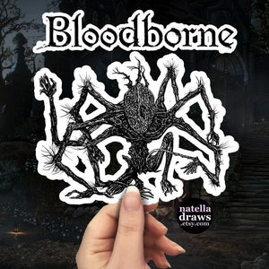 Bloodborne Sticker Pack, Amygdala Great Ones Sticker & Text, Bloodborne Car Decal, Gaming Stickers