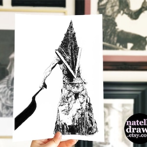 Silent Hill Pyramid Head Art, Pyramid Head Poster, Silent Hill Print