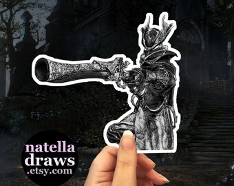 Adesivo Bloodborne Hunter, decalcomania da gioco impermeabile