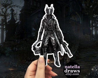 Adesivo Bloodborne Hunter, decalcomania per auto da gioco