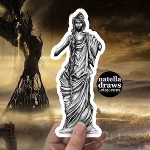 Elden Ring Stake of Marika Sticker, Radagon Sticker, Vintage statue sticker, Art sculpture sticker