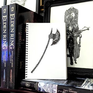 Bloodborne Hunters Axe Original Artwork - Bloodborne Weapons Drawing, Illustration