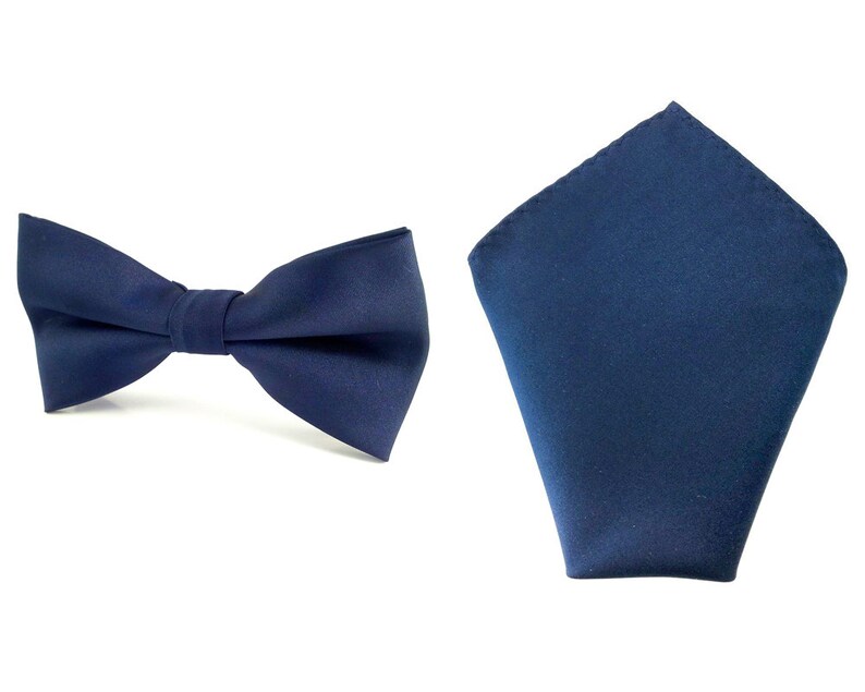 PARTY SEASON MATCHING MEN PRE TIED BOW TIE POCKET SQUARE HANKY HANDKERCHIEF SET