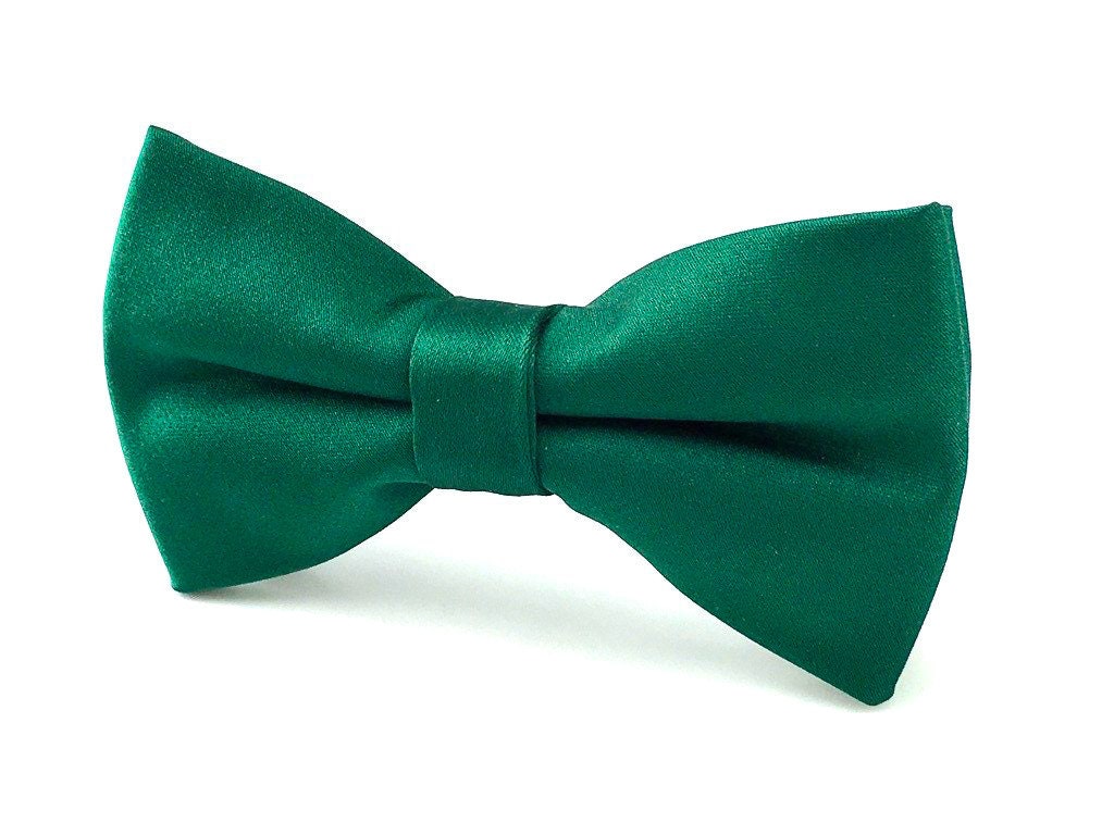 Men's Bowtie Green Bow tie. Plain Green Bowties for Men. Etsy