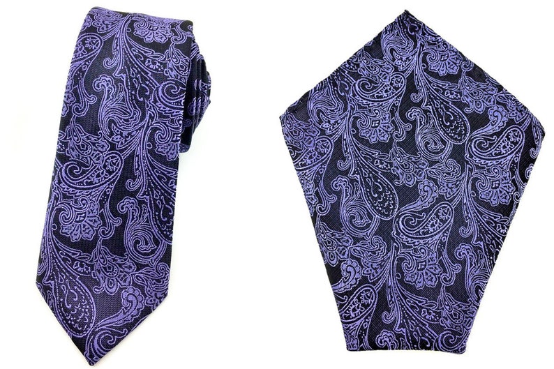 Men/'s Green Blue Black Checks 6CM Skinny Tie /& Pocket Square Ties Hankies Set