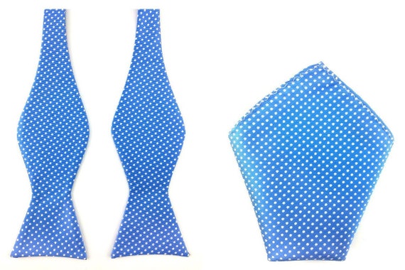 Men/'s Bowtie Navy Blue Pink Polka Dots Groomsmen Wedding Prom Self Tied Bow Tie