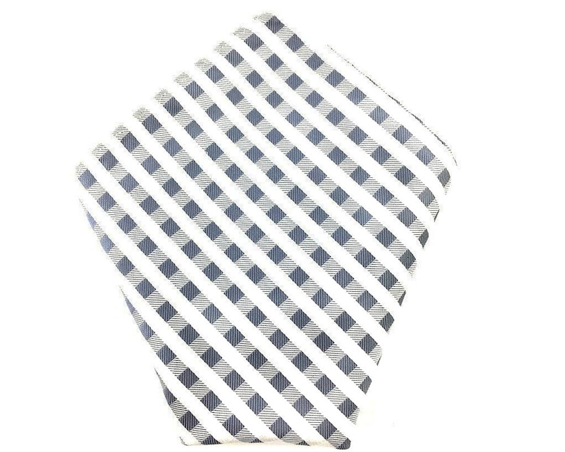 Matching Bowtie Pocket Square White Grey Checkered Handkerchief Ties Set Groomsmen Gingham Bowties Hanky Bundle Wedding Bow Tie Hankie Set