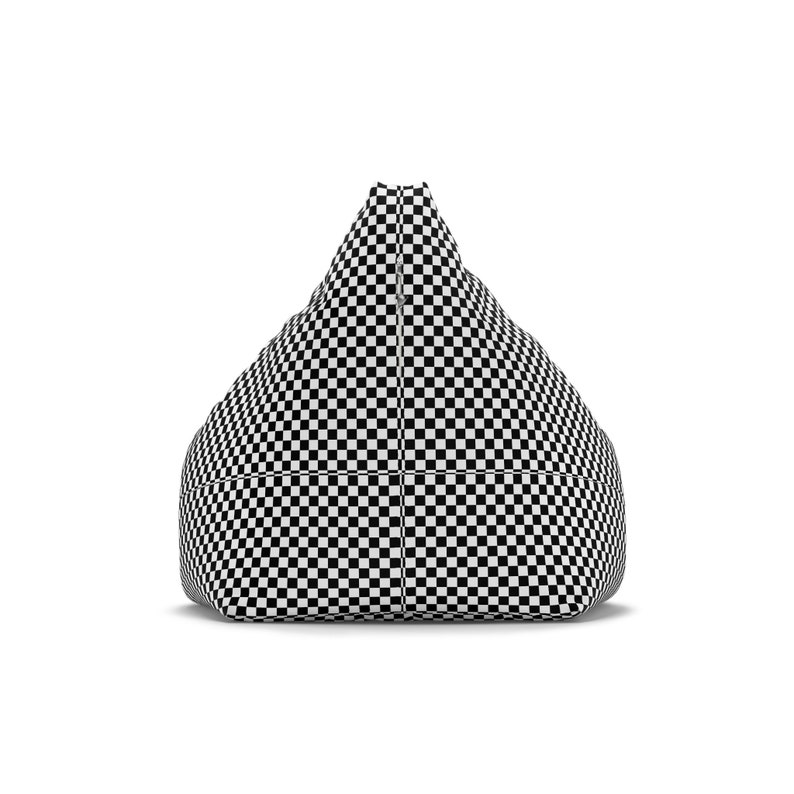 Black and White Checkered Bean Bag Chair Cover Etsy