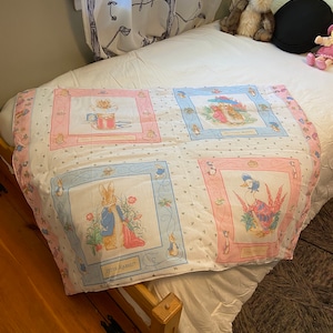 Cuddle Quilt- Blue Bunnies