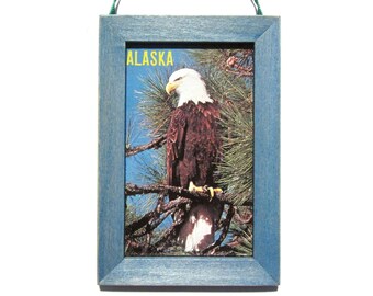 Alaska Plaque, Alaska Magnet, Bald Eagle, Cubicle Decor, Small Gift, Housewarming Gift, Gift For Him, Gift For Her, Fridge Magnet, Eagle