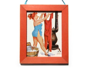 Zaftig Pinup Picture, Pinup Magnet, Home Decor, Office Gift, Thank You Gift, Housewarming Gift, Gift For Him, Gift For Her, Fridge Magnet