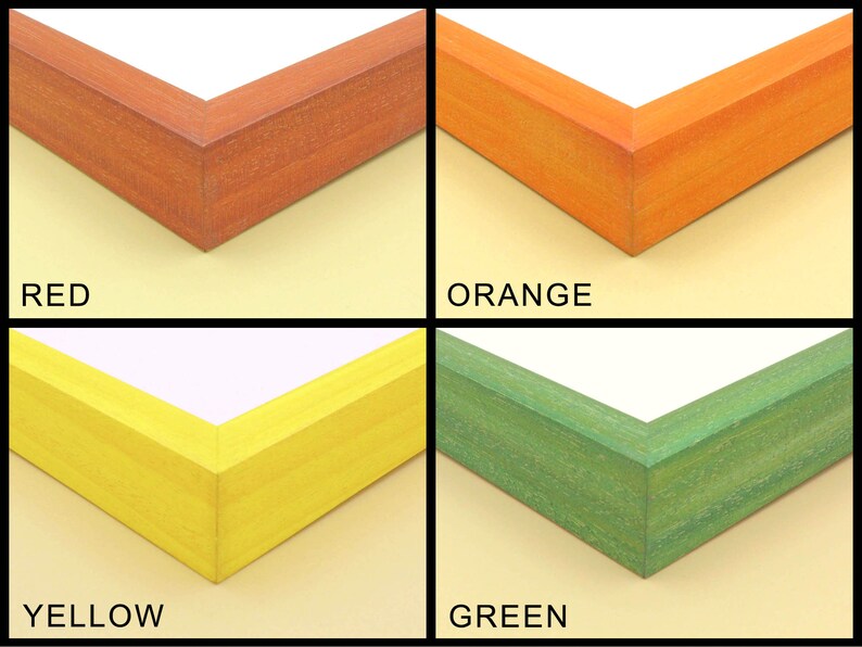White Choose from Red Thin 6x8 Frame Orange Wine Green Navy Custom Frames Gray Yellow Brown Blue Black Purple Tall