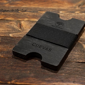 Portemonnaie Holz Laser Cut Minimalist EDC Bräutigam Geschenk Bester Mann Bräutigam Weihnachten Urlaub