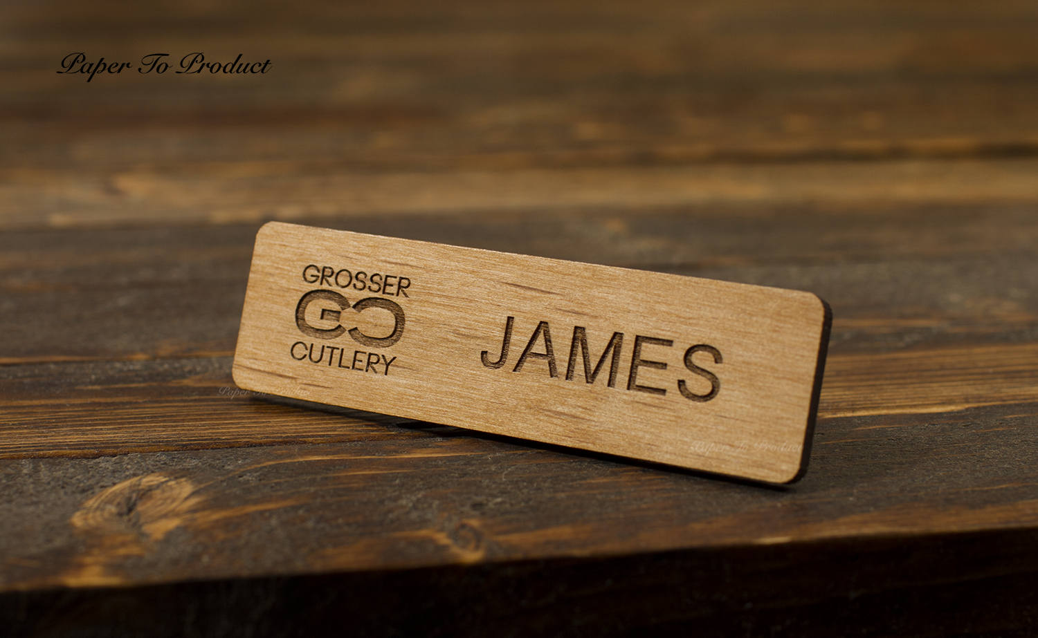 Wood 2024 name tags