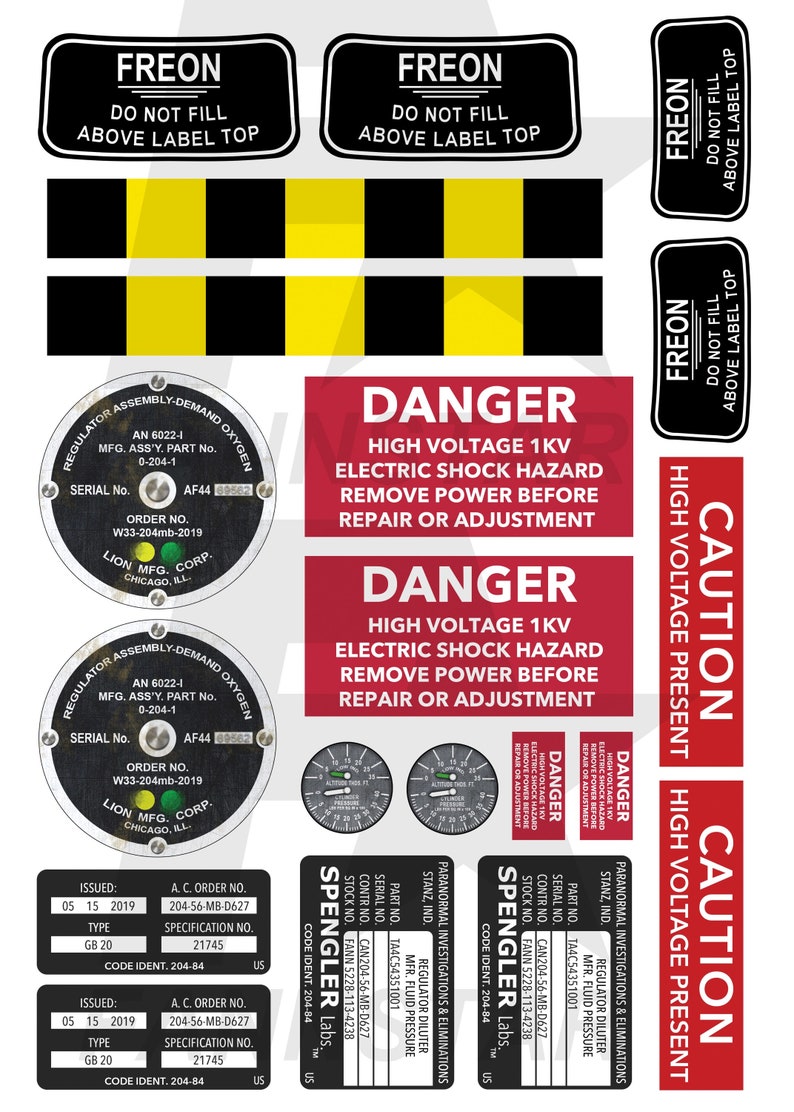 Ghostbusters Ectomobile Roof Rack and Interior Stickers image 3