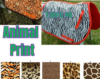 CUSTOM ORDER - Animal Print Saddle Pad in Many Colors