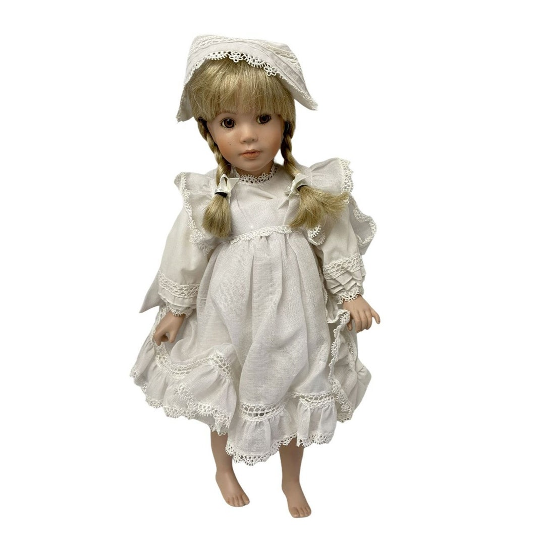 Linda Mason Porcealin Elsia Doll in White Dress Bloomers Etsy