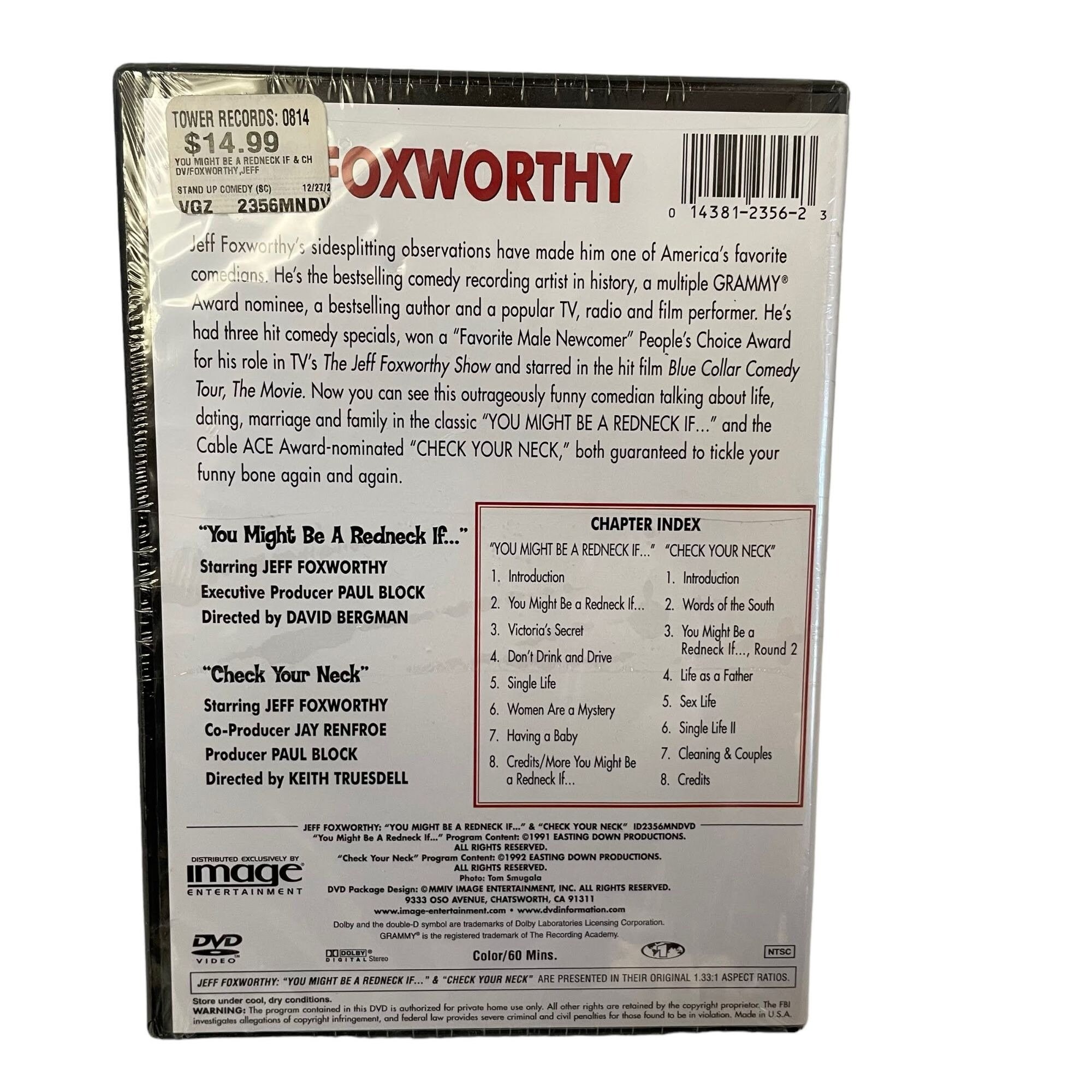 Jeff Foxworthy DVD Video Comedy You Might Be A Redneck If Check