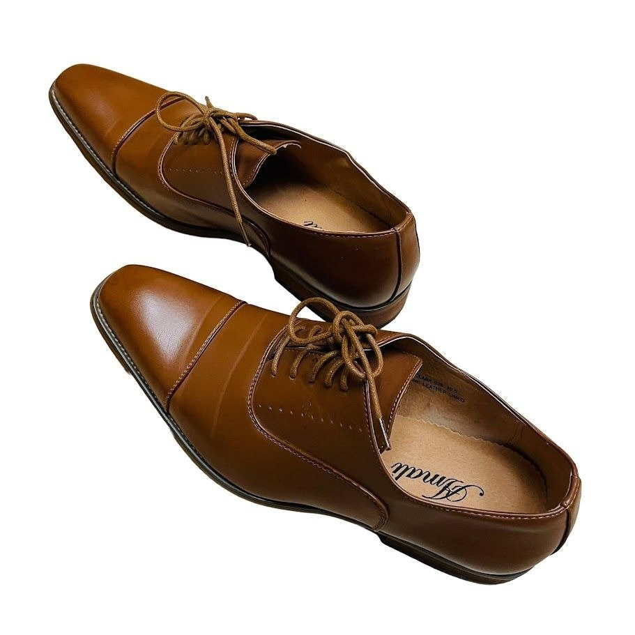 Amali Mens Oxford Dress Shoes Brown Cap Toe and Lace-up Size 10.5 - Etsy