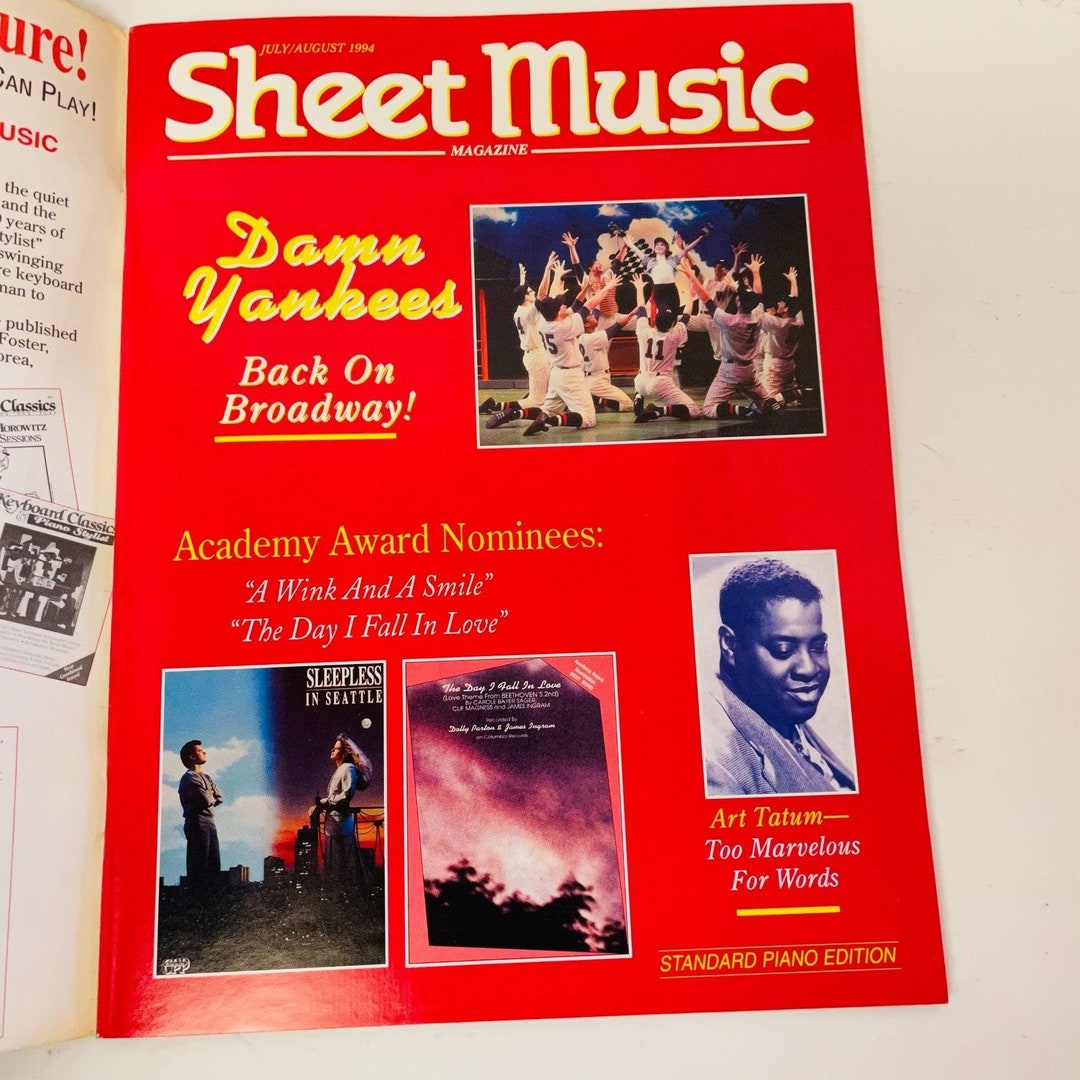 Sheet Music Magazine Damn Yankees 94 July August Standard Etsy