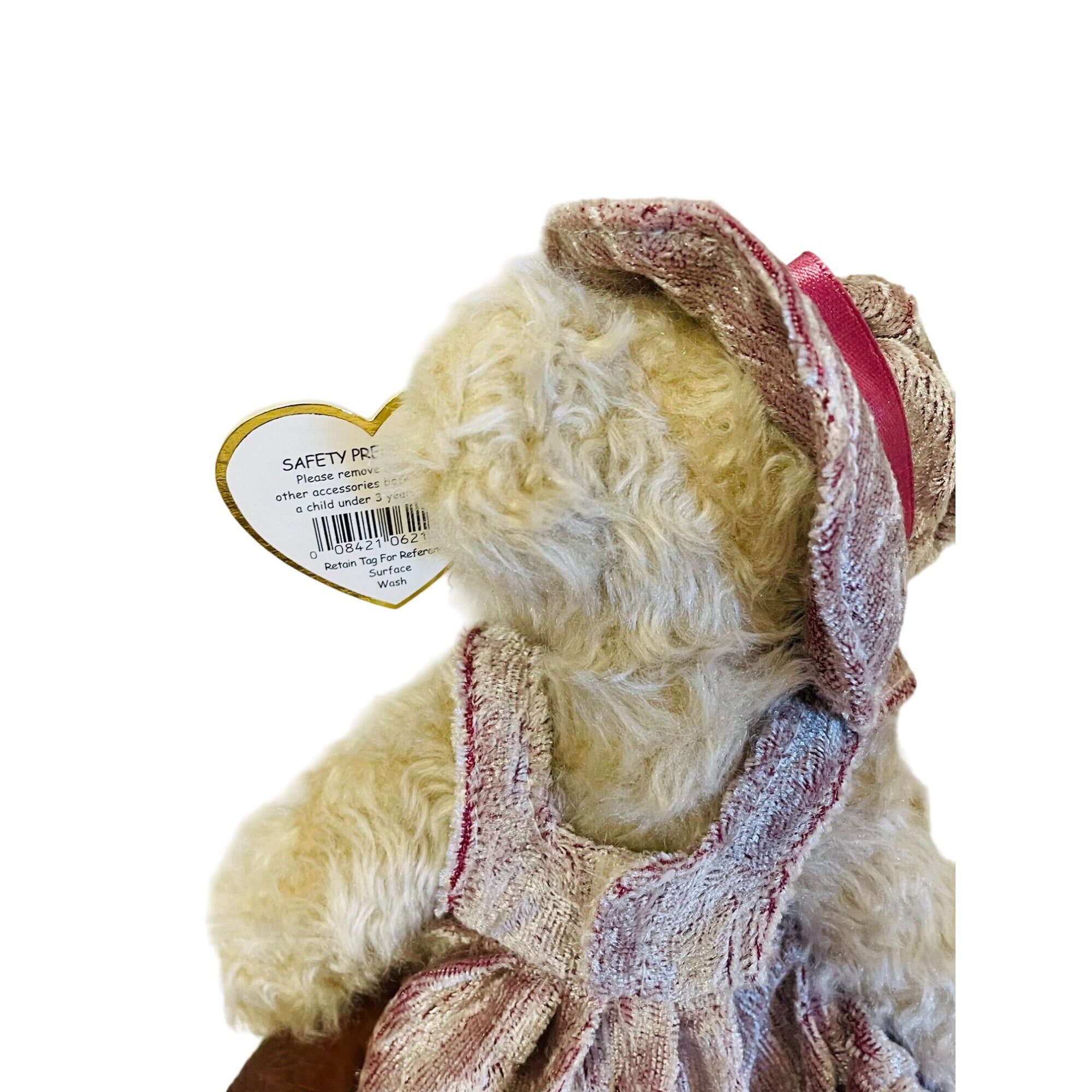 Vintage 1993 TY Beanie Attic Treasures Darlene the Bear 8” Jointed