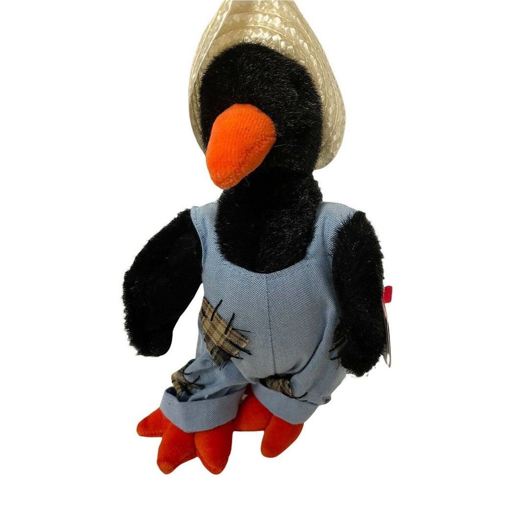 TY Attic Treasures Cawley Black Crow in Overalls Vintage - Etsy Canada