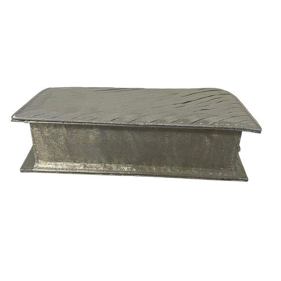 La Regale Silver Womens Clutch Sling Bag Metallic… - image 2