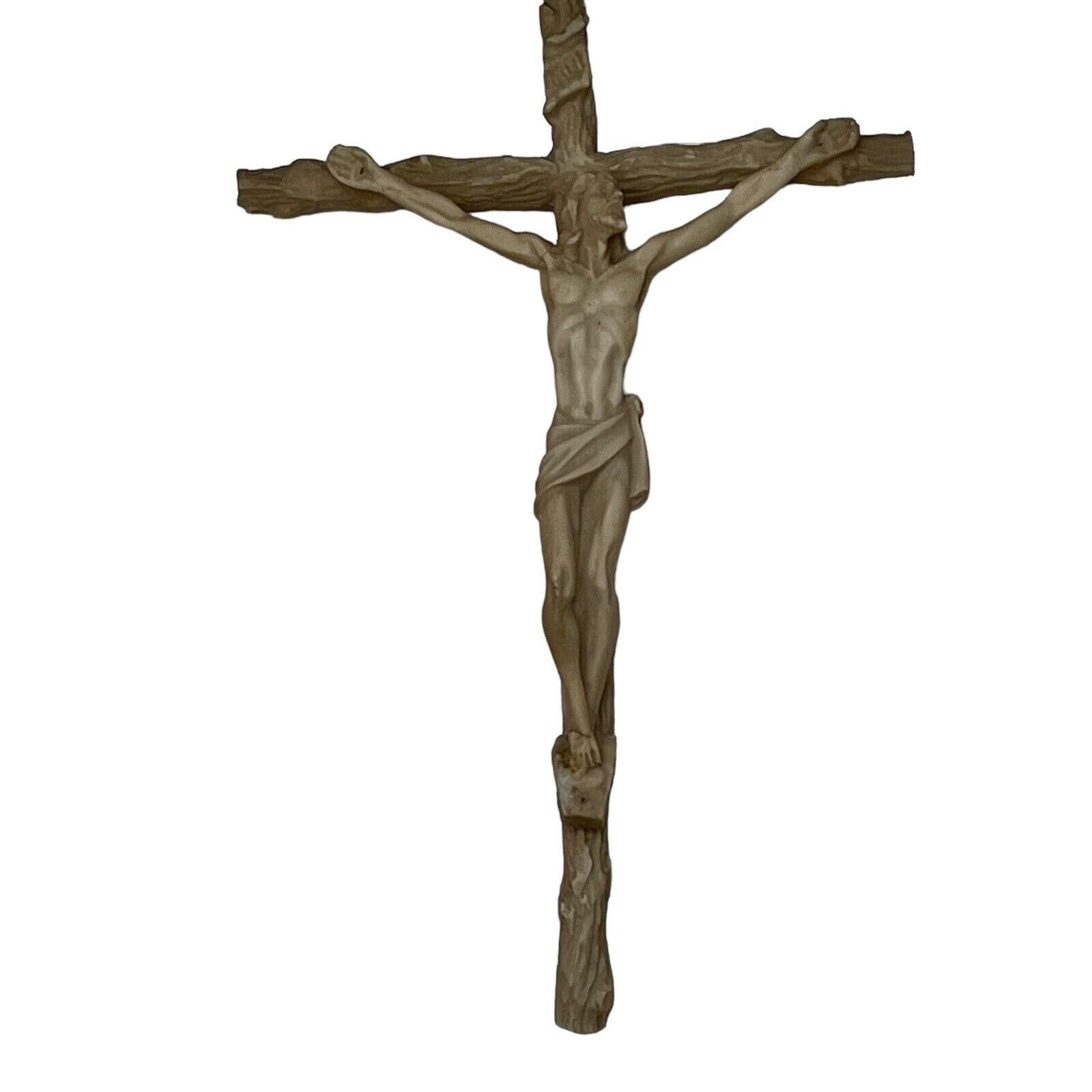 キリスト教の十字架クロス壁掛けハンガー ベージュ樹脂製 十字架