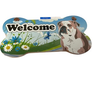 Top Paw Wall Hanging Decoration Sign Enseigne Murale Bulldog