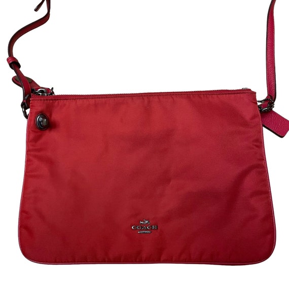 COACH Polly Pebble Leather Top Zip Gold Hardware Crossbody Bag | Dillard's