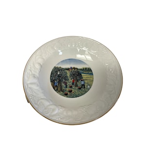 Vintage FOUR SEASONS Plate Tabletops Unlimited Apple Picking Theme Collectible