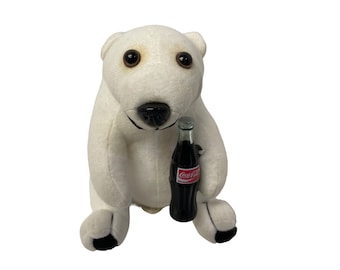 コカコーラ クマのぬいぐるみ 年代物　アンティーク ヴィンテージ 90年代 コカコーラ ポーラーベア ぬいぐるみ - 6インチ